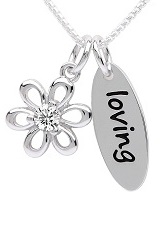 handsome little silver April birthstone with meaning baby necklace